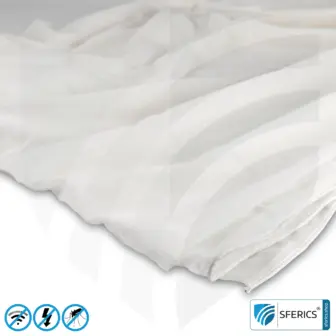 EVOLUTION shielding fabric | ideal for production of curtains and canopies | RF screening attenuation against electrosmog up to 31 dB 10 EVOLUTION shielding fabric | ideal for production of curtains and canopies | RF screening attenuation against electrosmog up to 31 dB