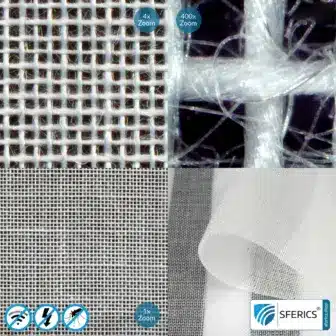 EVOLUTION shielding fabric | ideal for production of curtains and canopies | RF screening attenuation against electrosmog up to 31 dB 8 EVOLUTION shielding fabric | ideal for production of curtains and canopies | RF screening attenuation against electrosmog up to 31 dB