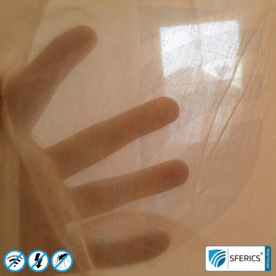 NATURELL™ shielding fabric | ideal for curtains and canopies | RF shielding up to 40 dB from electrosmog caused by RF, WIFI, DECT, LTE | 5G ready!