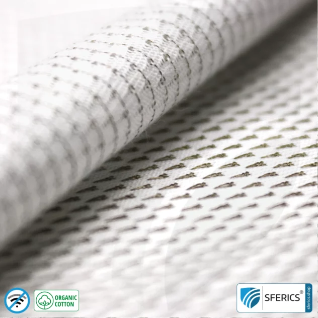 NEW ANTIWAVE OC shielding fabric | light gray | Ideal for clothing and underwear | HF shielding against electrosmog up to 33 dB | 5G ready!