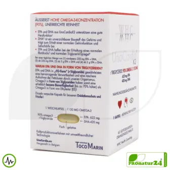 WHC UnoCardio® X2 | 90% OMEGA-3 Fatty Acids, 1150 mg | 60 Orange-flavored Softgel Capsules 8 WHC UnoCardio® X2 | 90% OMEGA-3 Fatty Acids - 1150 mg | 60 Orange-Flavored Softgel Capsules