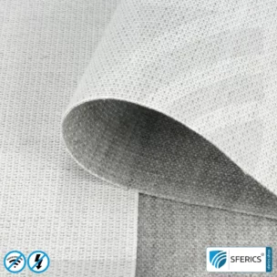 STEEL TWIN shielding fabric | ideal for production of floor mats, curtains, room dividers | opaque| RF screening attenuation against electrosmog up to 42 dB | Effective against 5G!