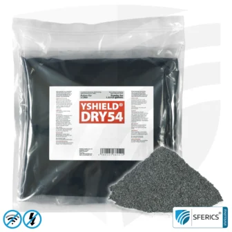 Special shielding paint DRY54 in powder form | RF screening attenuation against electrosmog up to 84 dB at 40 GHz | TÜV SÜD certified | effective for 5G! 5 Liter