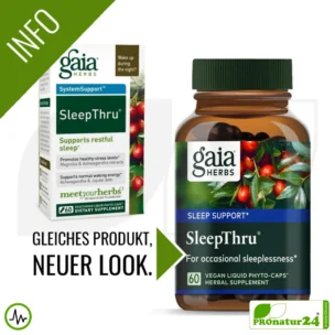 SLEEPTHRU by gaia HERBS | For Restful Nights | 60 Capsules