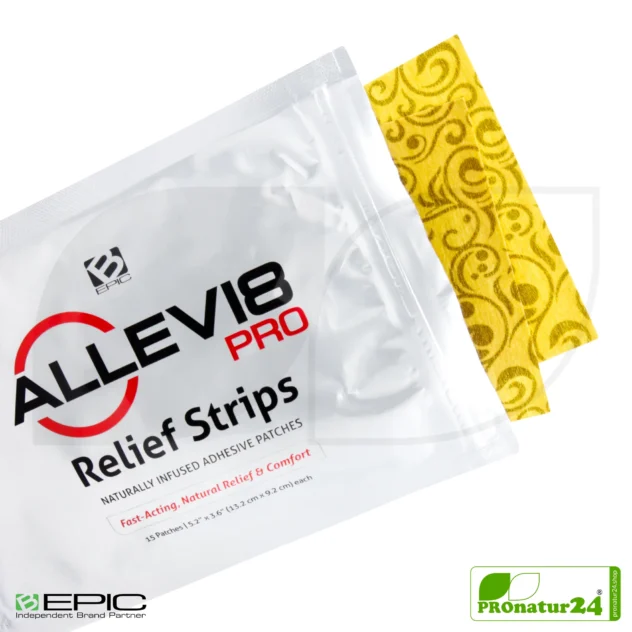 ALLEVI8 PRO | 15 Relief Strips per pack | +1 FREE patch for testing per order | ORIGINAL tape based on the same patent (as before) - from inventor Dr. Minsoo Kim, Korea / B-EPIC