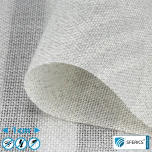 NATURELL ULTRA Shielding Fabric | ideal for making canopies and curtains | HF shielding attenuation against electromagnetic smog up to 38 dB | Groundable LF | 5G ready!