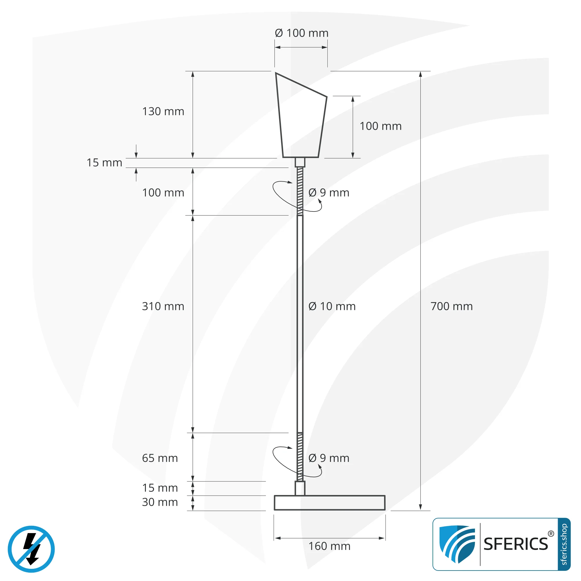 Shielded Table Lamp AMSTERDAM | silver | modern design with stylish elements in brushed steel + aluminum | flexible joints, rotatable in all directions | G9 socket