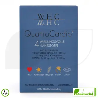 WHC QuattroCardio® (OMEGA-3 fatty acids, vitamin D3, K2 and Q10 ubiquinol) | 90 capsules 11 WHC QuattroCardio® (OMEGA-3 fatty acids, vitamin D3, K2 and Q10 ubiquinol)