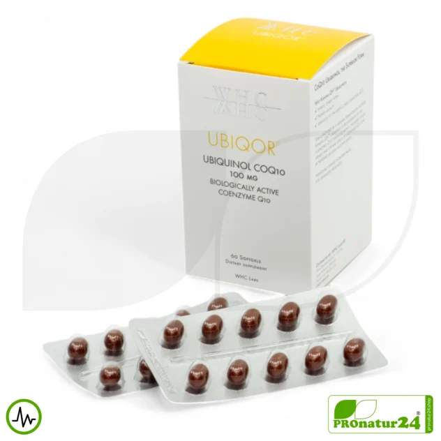 WHC UBIQOR | Ubiquinol CoQ10, 100 mg | Activated Coenzyme Q10 | 60 Softgel Capsules