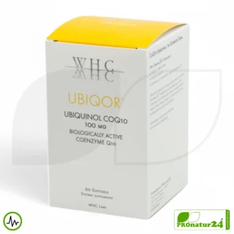 WHC UBIQOR | Ubiquinol CoQ10, 100 mg | Activated Coenzyme Q10 | 60 Softgel Capsules