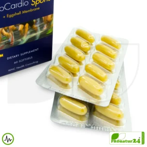 WHC UnoCardio® Sports | Omega-3 fish oil and eggshell membrane in combination | ideal for physical exertion | 60 softgels