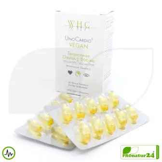 WHC UnoCardio® VEGAN | Highest Concentration of Vegan Omega-3 Capsules | OMEGA-3 Fatty Acids | 30 Softgel Capsules 11 WHC UnoCardio® VEGAN | Highest Concentration of Vegan Omega-3 Capsules | OMEGA-3 Fatty Acids | 30 Softgel Capsules