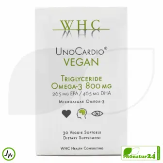 WHC UnoCardio® VEGAN | Highest Concentration of Vegan Omega-3 Capsules | OMEGA-3 Fatty Acids | 30 Softgel Capsules 12 WHC UnoCardio® VEGAN | Highest Concentration of Vegan Omega-3 Capsules | OMEGA-3 Fatty Acids | 30 Softgel Capsules
