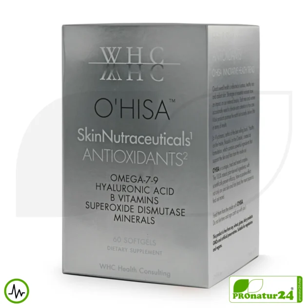 WHC O'HISA SkinNutraceuticals ANTIOXIDANTS | All-in-One Beauty Product with Omega-7 and Omega-9 Fatty Acids, Vitamins + Minerals | 60 Softgel Capsules