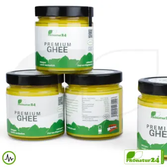 PREMIUM GHEE in GLASS | Ayurvedic clarified butter, made out of 100% hay milk (certified pasture farming AT) | filled by hand | perfect for low-carb and ketogenic diets. 23 PREMIUM GHEE | Ayurvedic clarified butter, made out of 100% hay milk (certified pasture farming AT) | filled by hand in glass | perfect for low-carb and ketogenic diets.