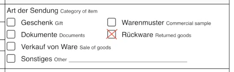 Type of return
