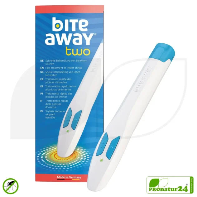 bite away® two | ORIGINAL electronic bite healer for itchiness from insect bites | chemical-free | Electric heat pen against mosquito bites as insect bite healer