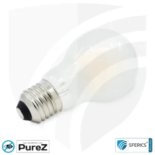 6,4 watt LED filament Pure-Z NEO | bright as 55 watts, 650 lumens | CRI 97 | flicker-free | warm white | E27. frosted.