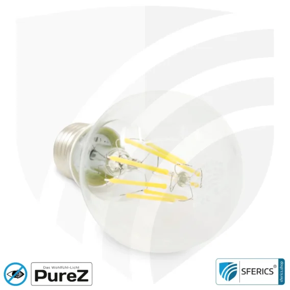 8,2 watt LED filament Pure-Z NEO | bright as 66 watts, 830 lumens | CRI 97 | flicker-free | warm white | E27 | clear
