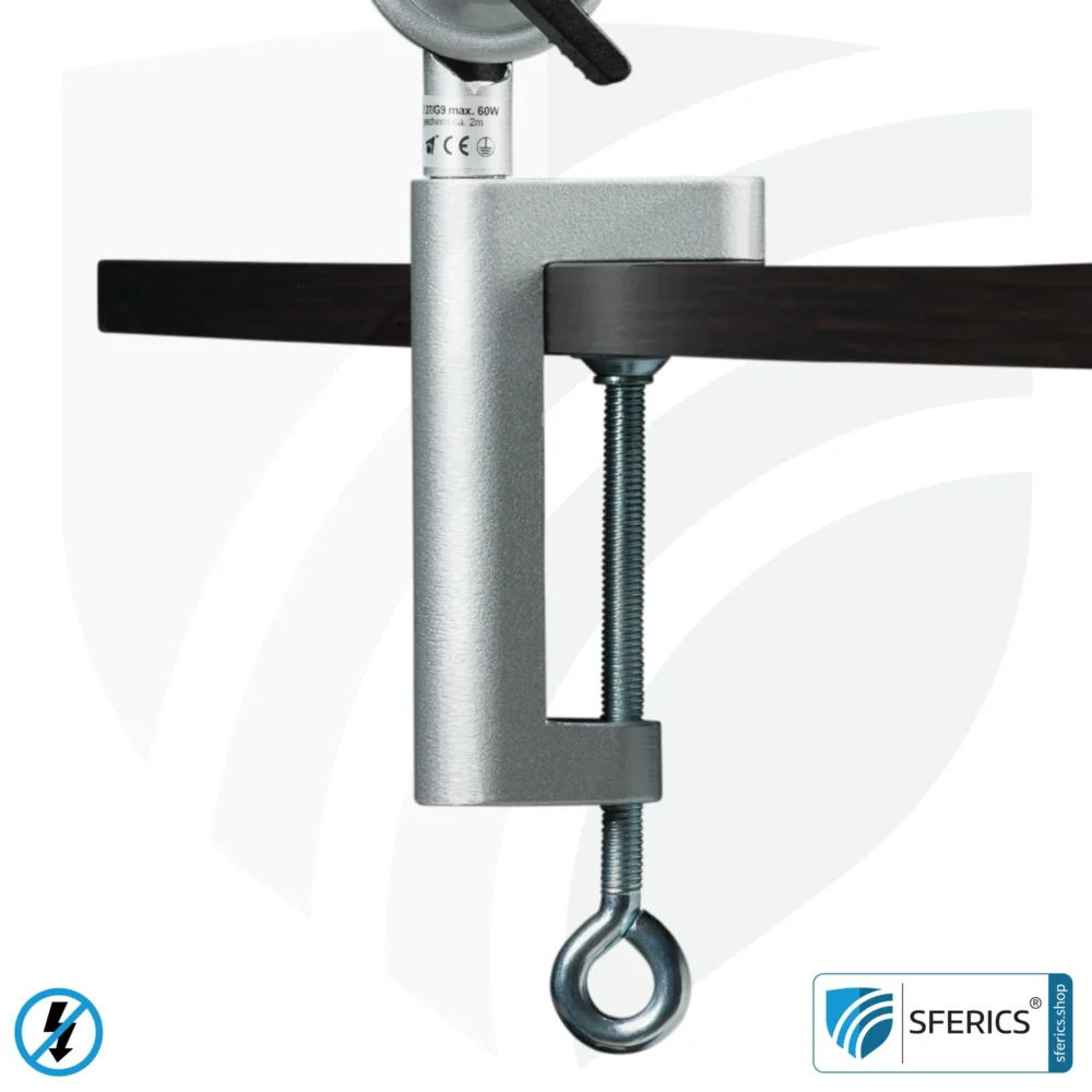 Shielded lamp LONDON in the design SILVER | desk lamp for the bright workplace or as an ingenious work lamp | E27 socket