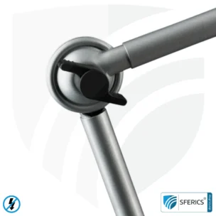 Shielded lamp LONDON in the design SILVER | desk lamp for the bright workplace or as an ingenious work lamp | E27 socket