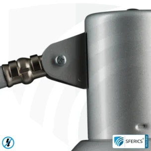 Shielded lamp LONDON in the design SILVER | desk lamp for the bright workplace or as an ingenious work lamp | E27 socket