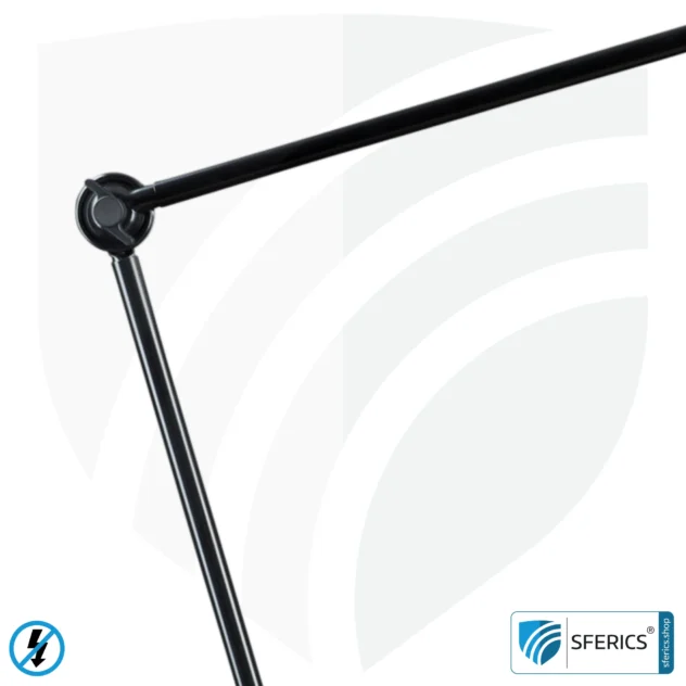 Shielded lamp LONDON in the design BLACK | desk lamp for the bright workplace or as an ingenious work lamp | E27 socket