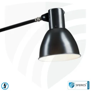 Shielded lamp LONDON in the design BLACK | desk lamp for the bright workplace or as an ingenious work lamp | E27 socket