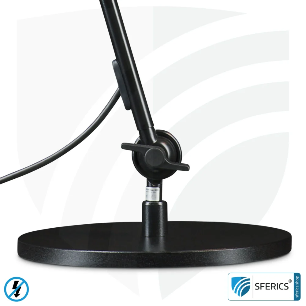 Shielded lamp LONDON in the design BLACK | desk lamp for the bright workplace or as an ingenious work lamp | E27 socket