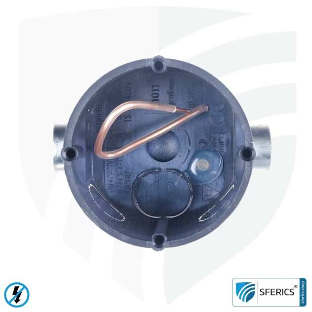 Shielded in-wall box, flat | 41 mm depth | flush-mounted installation box, as junction box or switch box | halogen free