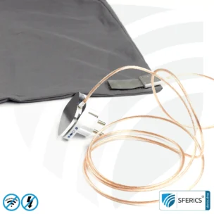 Shielding bed linen | mobile radiation protection against WIFI, cell phone, LTE, 5G, ... with efficiency over 99,99% (42 dB) | LF groundable