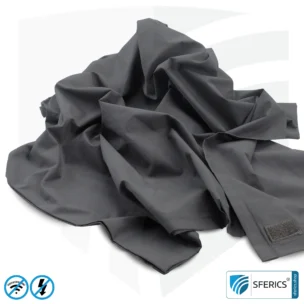 Shielding blanket in a set | mobile radiation protection against WIFI, cell phone, LTE, 5G, ... with efficiency over 99,99% (42 dB) | LF groundable