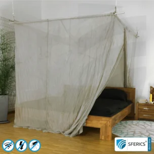 Shielding canopy Electrosmog ULTRA | DOUBLE BED resp. GRAND KING SIZE | Shielding EMF over 99,99% (48 dB) | Groundable LF | Effective against 5G!