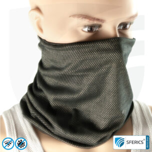 ANTIWAVE shielding, elastic tube scarf | protection against HF electrosmog with efficiency up to 99,9% | shielding fabric with silver for an antibacterial effect through silver ions. Feedimage. 5 ANTIWAVE shielding, elastic tube scarf | protection against HF electrosmog with efficiency up to 99,9% | shielding fabric with silver for an antibacterial effect through silver ions