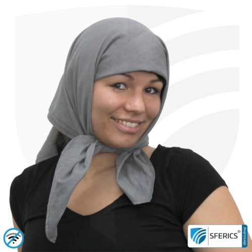 Shielding headscarf | protection up to 42 dB against HF electrosmog (cell phone, WIFI, LTE) | 5G ready!