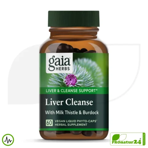 LIVER CLEANSE by Gaia HERBS | Nutritional supplement for the liver with valuable plant extracts (incl. Milk Thistle, Turmeric, ...) | 60 capsules
