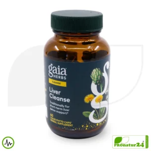 LIVER CLEANSE by Gaia HERBS | Nutritional supplement for the liver with valuable plant extracts (incl. Milk Thistle, Turmeric, ...) | 60 capsules
