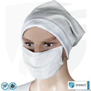 ANTIWAVE MNP protective mask for mouth and nose | shielding fabric with silver for an antibacterial effect through silver ions | 3x maximum hygiene, effectiveness and comfort 5 ANTIWAVE MNP protective mask for mouth and nose | shielding fabric with silver for an antibacterial effect through silver ions | 3x maximum hygiene, effectiveness and comfort