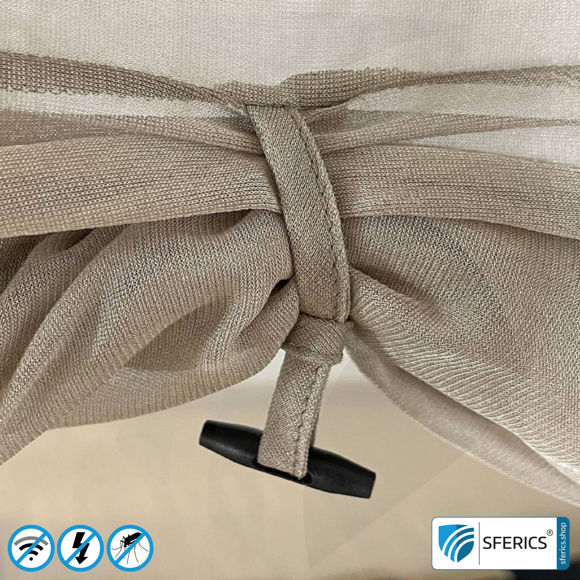 Shielding Tent SAFECAVE DOUBLE with 135 cm width | anti electrosmog full protection | mobile radiation protection against WIFI, cell phone, LTE, 5G, ... with efficiency over 99,99% (42 dB) | free-standing, without ceiling suspension | groundable 6 Shielding Tent SAFECAVE DOUBLE with 135 cm width | anti electrosmog full protection | mobile radiation protection against WIFI, cell phone, LTE, 5G, ... with efficiency over 99,99% (42 dB) | free-standing, without ceiling suspension | groundable