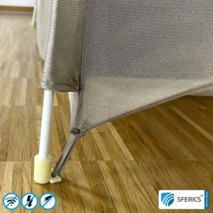 Shielding Tent SAFECAVE SINGLE with 100 cm width | anti electrosmog full protection | mobile radiation protection against WIFI, cell phone, LTE, 5G, ... with efficiency over 99,99% (42 dB) | free-standing, without ceiling suspension | groundable