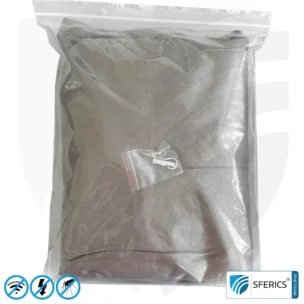 Shielding canopy electrosmog BUDGET | SINGLE BED, pyramid shape | Shielding EMF over 99,99% (44 dB) | Groundable LF | Made in China 8 Shielding canopy electrosmog BUDGET | SINGLE BED, pyramid shape | Shielding EMF over 99,99% (44 dB) | Groundable LF | Made in China