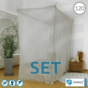Shielding canopy Electrosmog ULTRA in a set | QUEEN SIZE BED, 120 CM | Shielding EMF over 99,99% (48 dB) | Groundable LF | SFERICS® invest4life program | Effective against 5G! 1 Shielding canopy Electrosmog ULTRA in a set | QUEEN SIZE BED, 120 CM | Shielding EMF over 99,99% (48 dB) | Groundable LF | SFERICS® invest4life program | Effective against 5G!