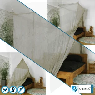 Shielding canopy Electrosmog ULTRA | 6 variants or sizes | Shielding EMF over 99,99% (48 dB) | Groundable LF | Effective against 5G!