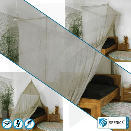Shielding canopy Electrosmog ULTRA | 6 variants or sizes | Shielding EMF over 99,99% (48 dB) | Groundable LF | Effective against 5G!