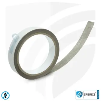 Grounding strap EB1, self-adhesive | grounding of shielding paint, shielding netting oder shielding fleece | 10 meters in length