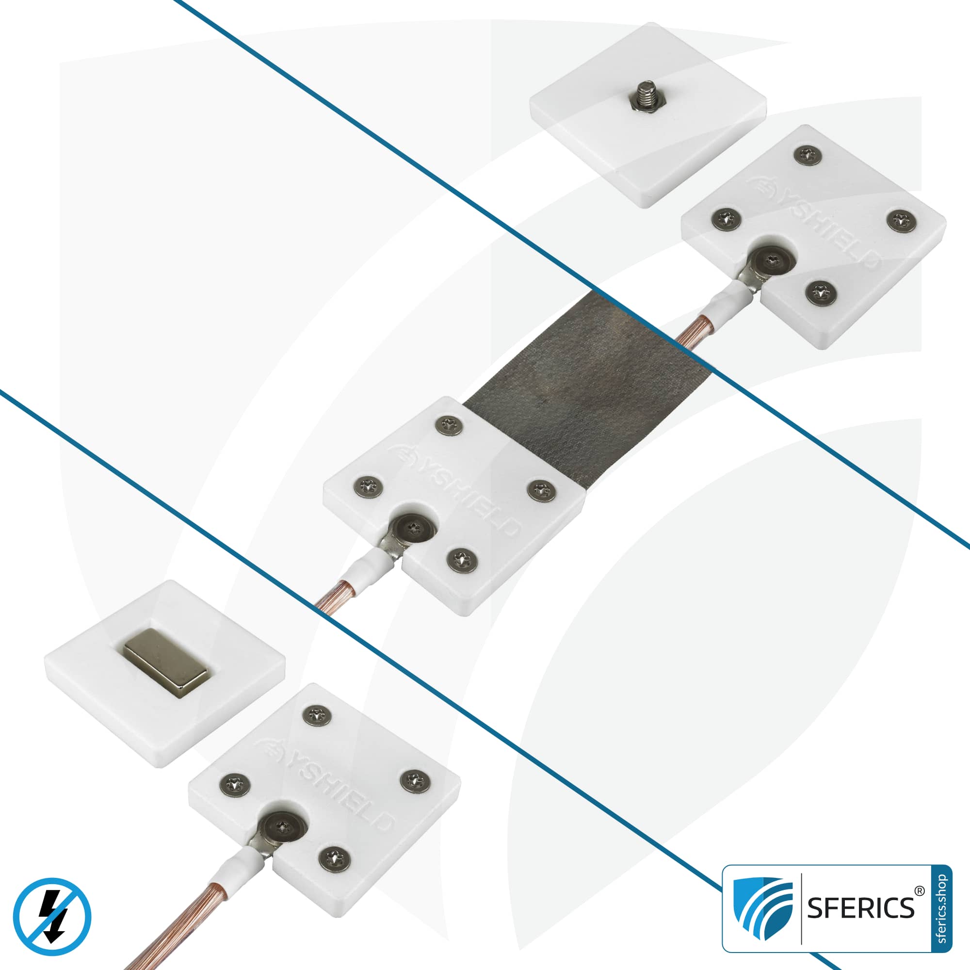 Mobile grounding plate | for grounding canopy, floor underlay, tent, sleeping bag, bed linen, blanket, etc. 3 Mobile grounding plate | for grounding canopy, floor underlay, tent, sleeping bag, bed linen, blanket, etc.