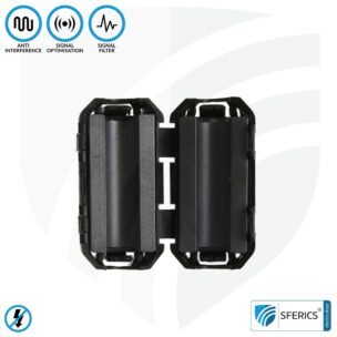 Ferrite core filter against electrosmog in the headset cable | black, clickable, for 5mm cable | FREE 1 piece as a gift! 11 Ferrite core filter against electrosmog in the headset cable | black, clickable, for 5mm cable | FREE 1 piece as a gift!