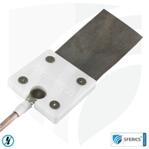 Mobile grounding plate | for grounding canopy, floor underlay, tent, sleeping bag, bed linen, blanket, etc. 7 Mobile grounding plate velcro | for grounding canopy, floor underlay, tent, sleeping bag, bed linen, blanket, etc.