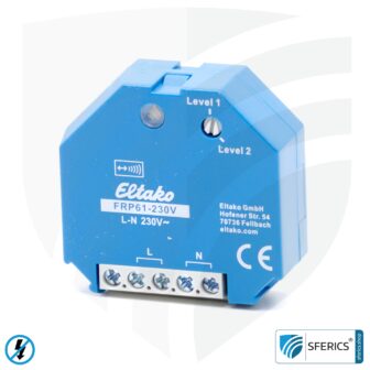 Hand-held transmitter TX-NA16-HAND | 2-channel remote control | master switch set-up | building biology save radio technology according to EnOcean standard 20 Flush-mounted repeater RP-NA16-UP | Eltako FRP61-230V | level 1+2 repeater for mounting in installation box | master switch set-up | building biology safe wireless technology according to EnOcean standard