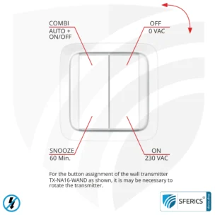Wall transmitter TX-NA16-WAND | 2-channel remote control | master switch set-up | building biology save radio technology according to EnOcean standard 9 Wall transmitter TX-NA16-WAND | 2-channel remote control | master switch set-up | building biology save radio technology according to EnOcean standard